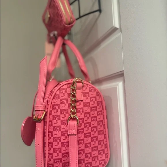 Juicy Couture pink PINK LEMONADE FAME SATCHEL and matching wallet Set - Picture 6 of 7